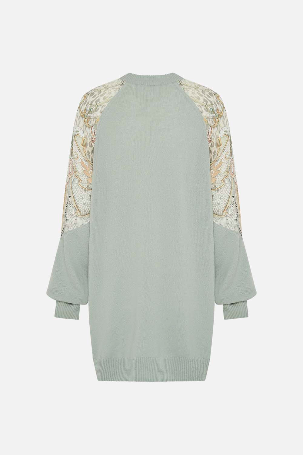 CAMILLA wool cashmere knit in Looking Glass Houses print