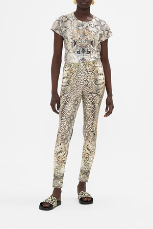 CAMILLA printed legging in Looking Glass Houses print