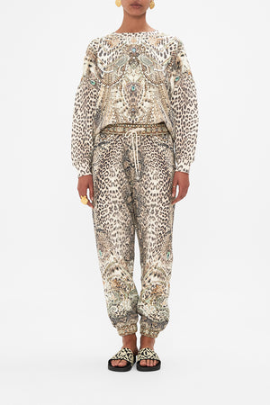 CAMILLA jersey track pants in Looking Glass Houses print