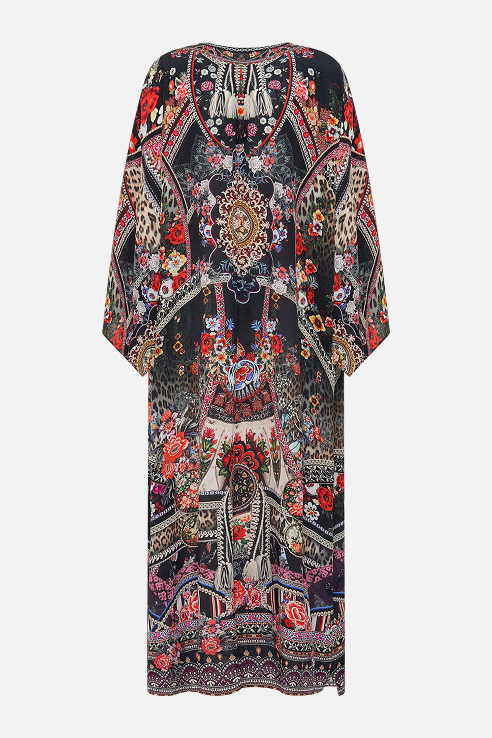 CAMILLA silk kaftan in Volendam Dolls print