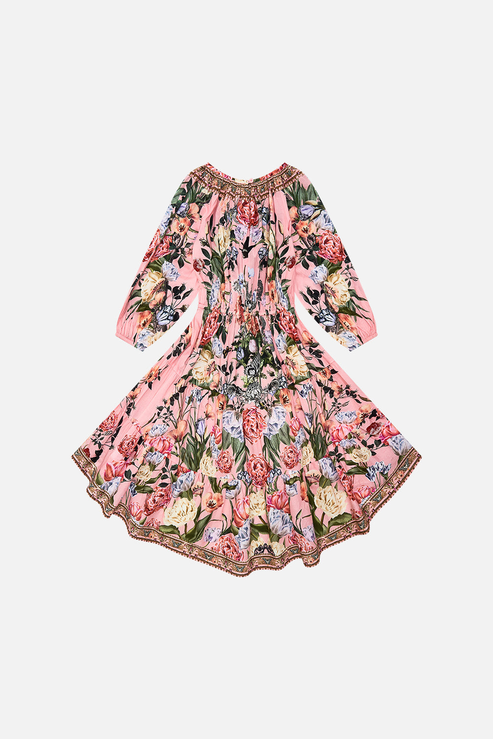 Milla By CAMILLA floral print kids blouson sleeve dress in Woodblock Wonder print