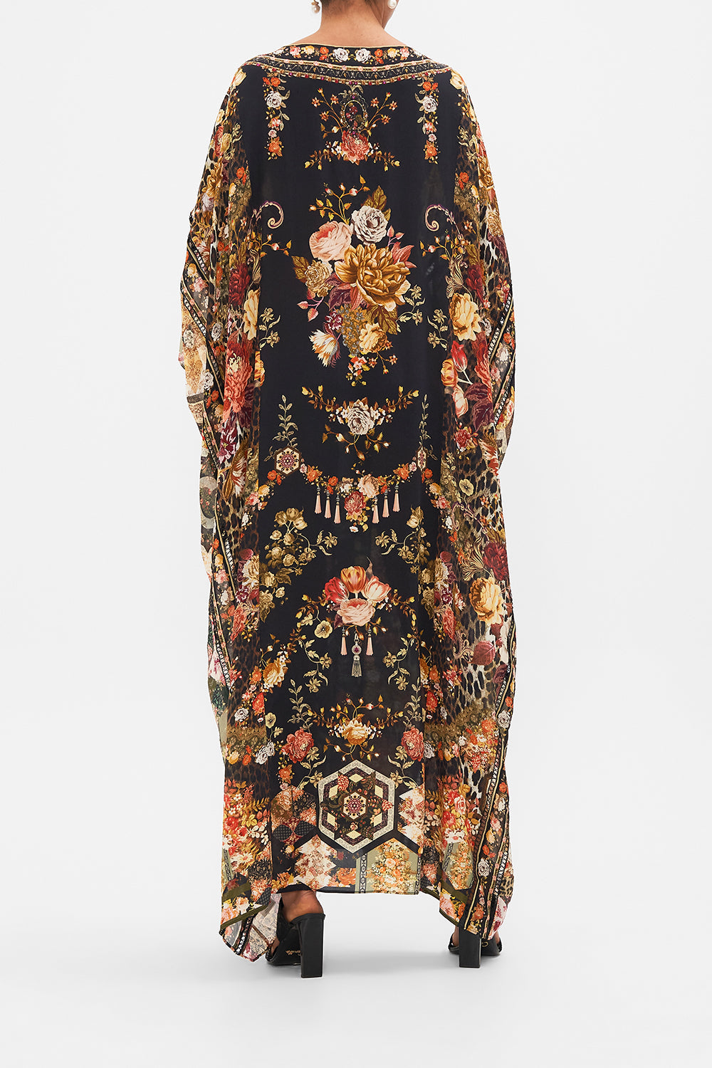CAMILLA floral Spliced Kaftan in Stitched in Time
