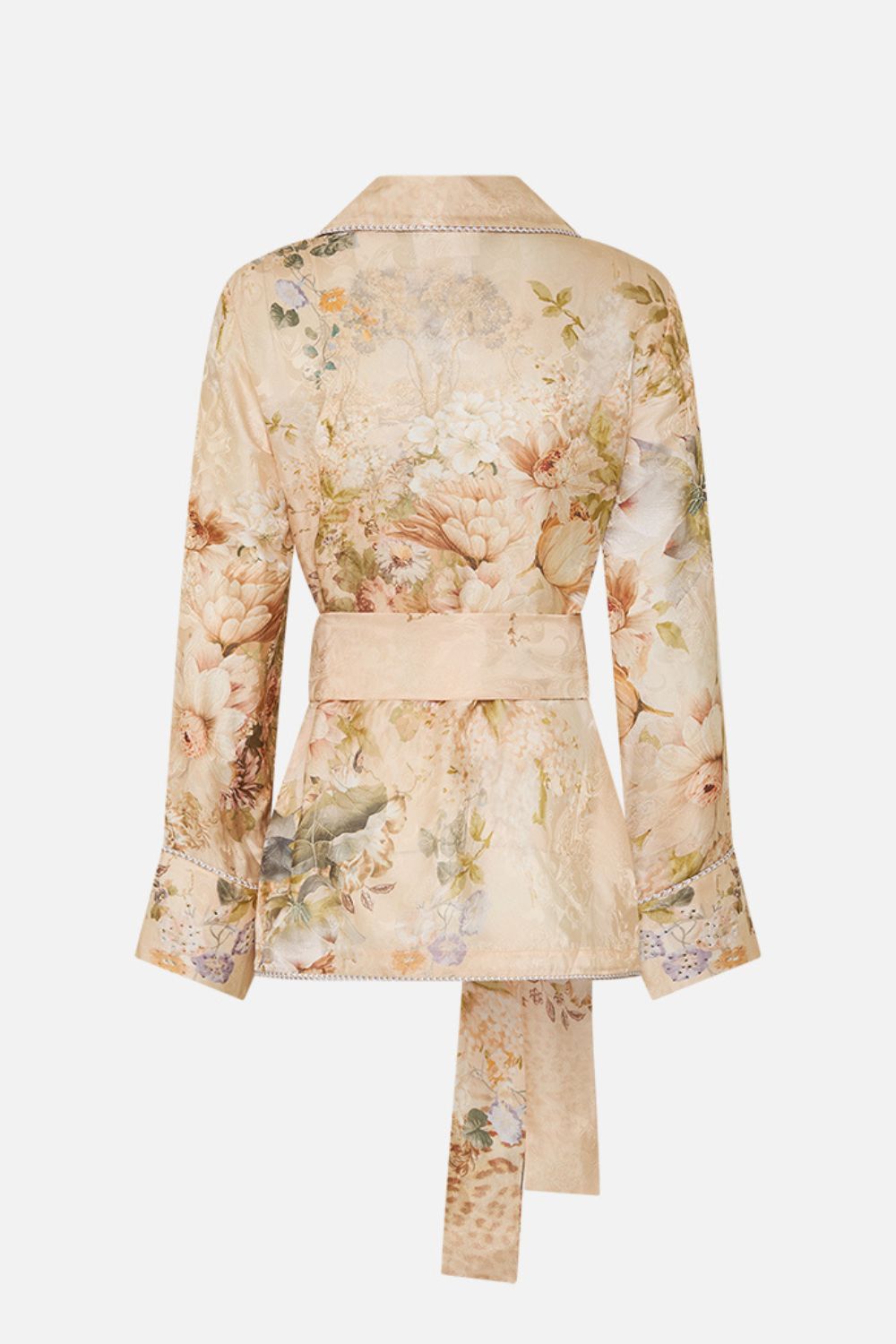 CAMILLA Pajama Suit Jacket in Adorned in Antiquity print. 