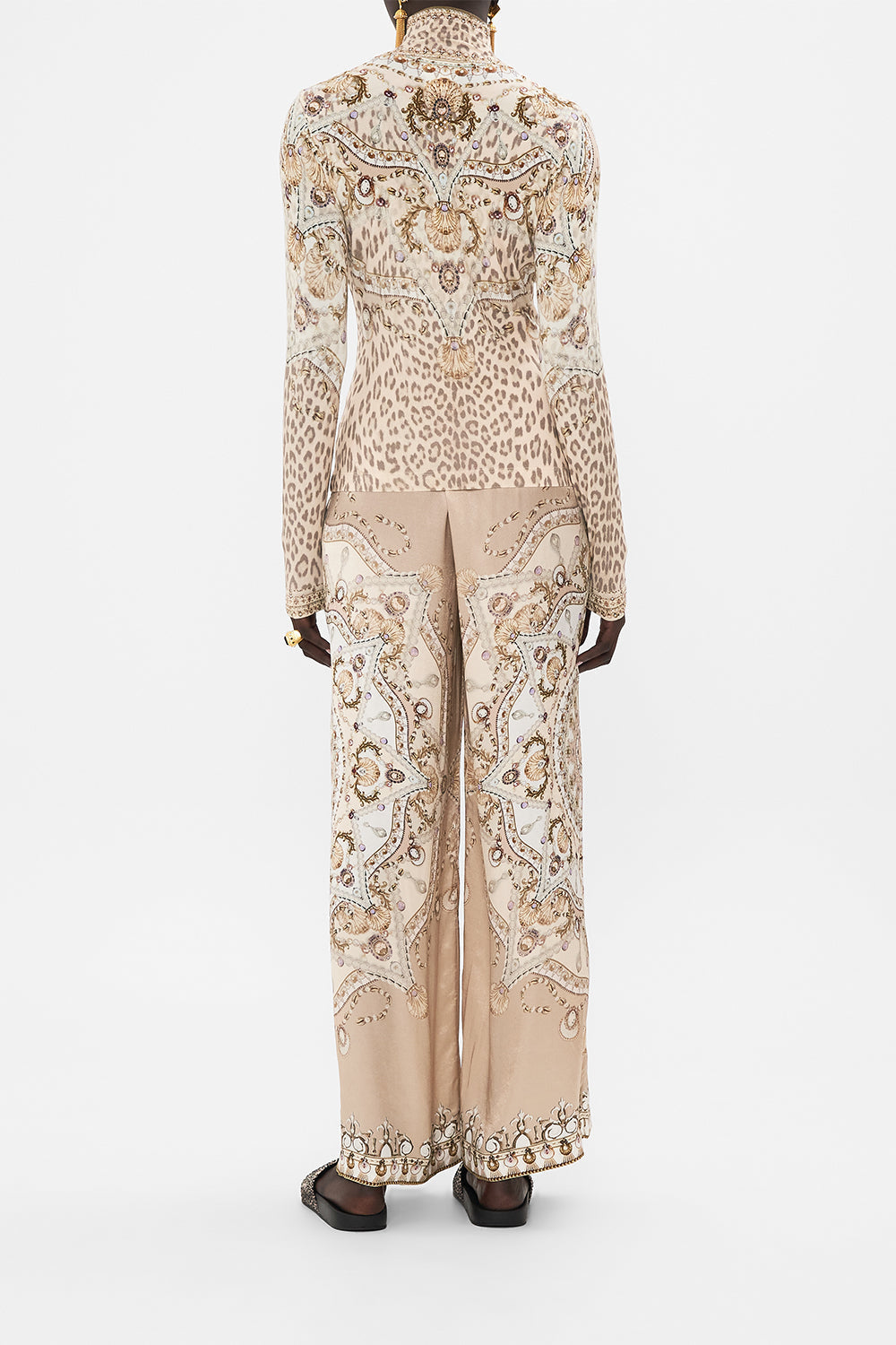 CAMILLA Blush Straight Leg Relaxed Trouser in Grotto Goddess