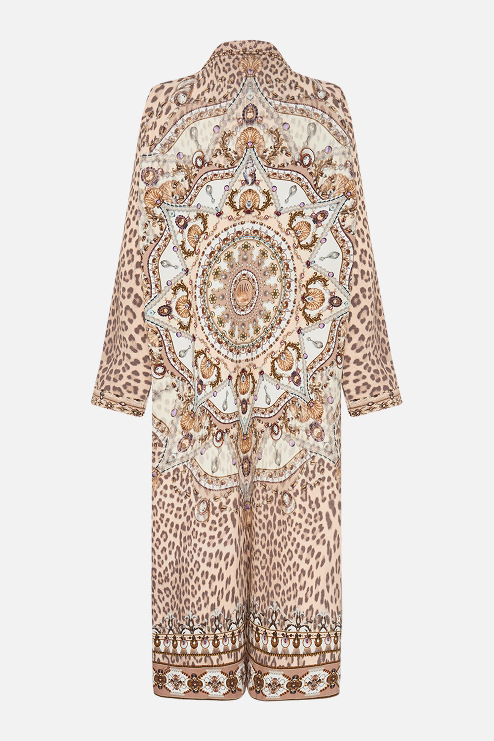 CAMILLA printed trench coat in Grotto Goddess print