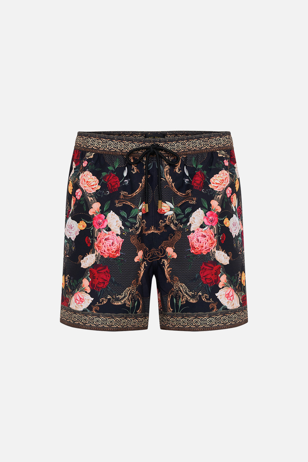 Hotel Franks by CAMILLA floral mid length boardshort in Magic in the Manuscripts