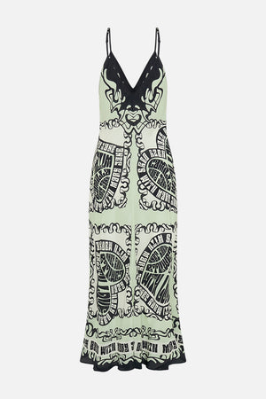 CAMILLA silk slip dress in Double Dutch print