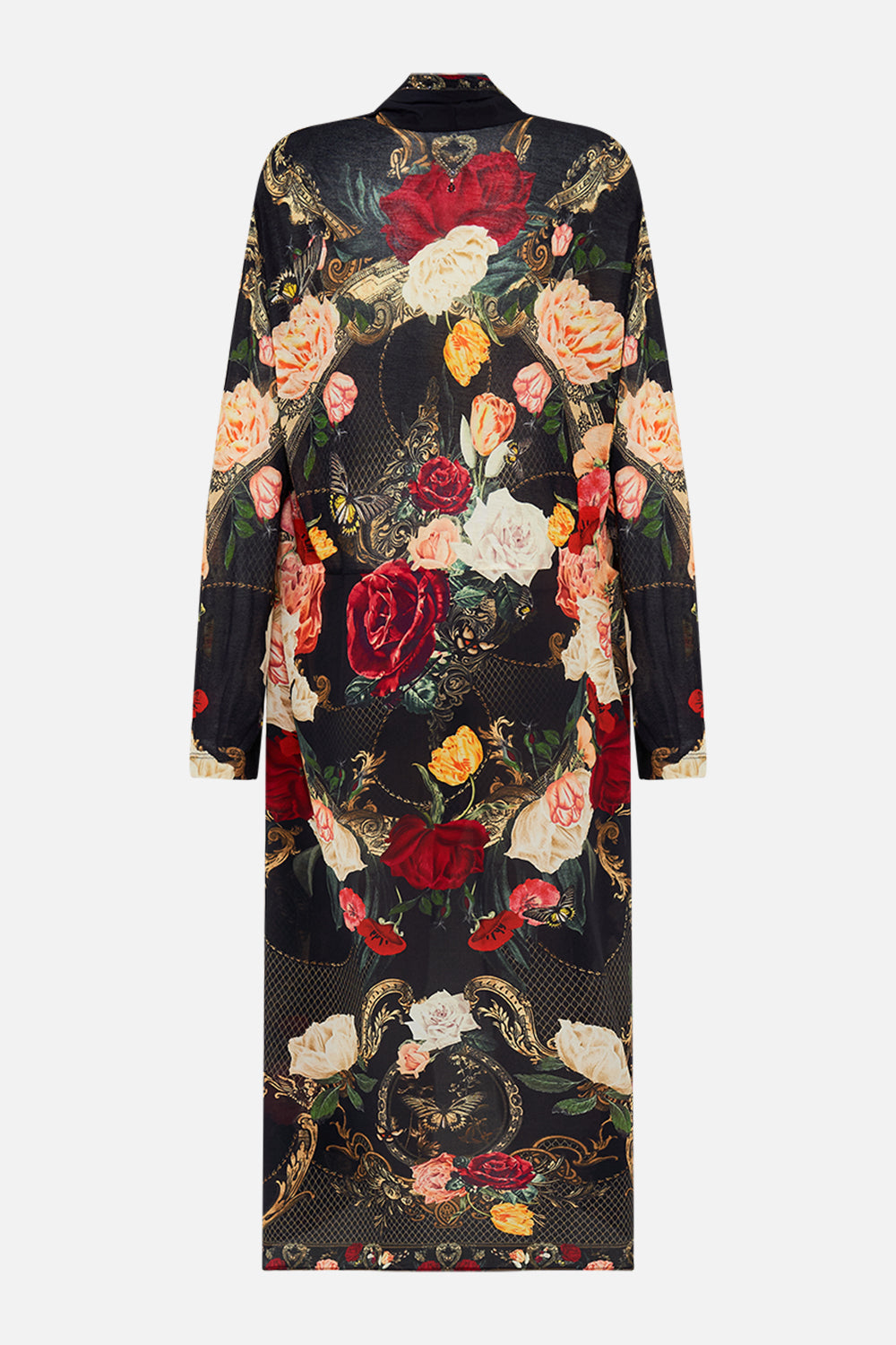 CAMILLA Black Long Casual Jacket with Pockets in Magic in the Manuscripts