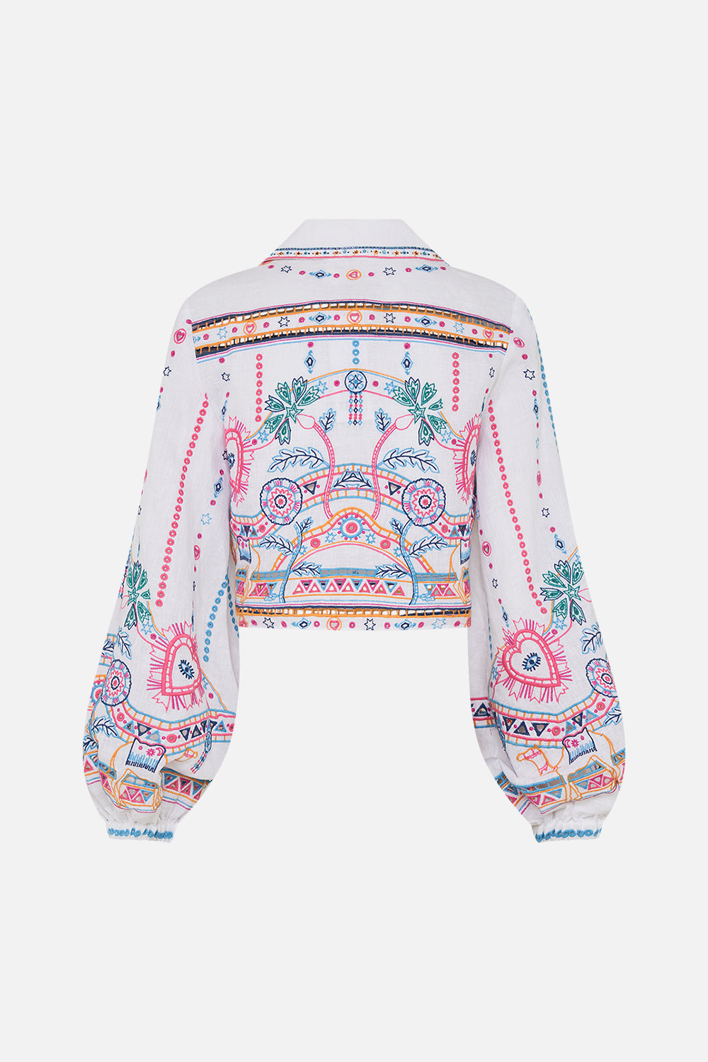 CROPPED WRAP SHIRT LIVING IN COLOUR