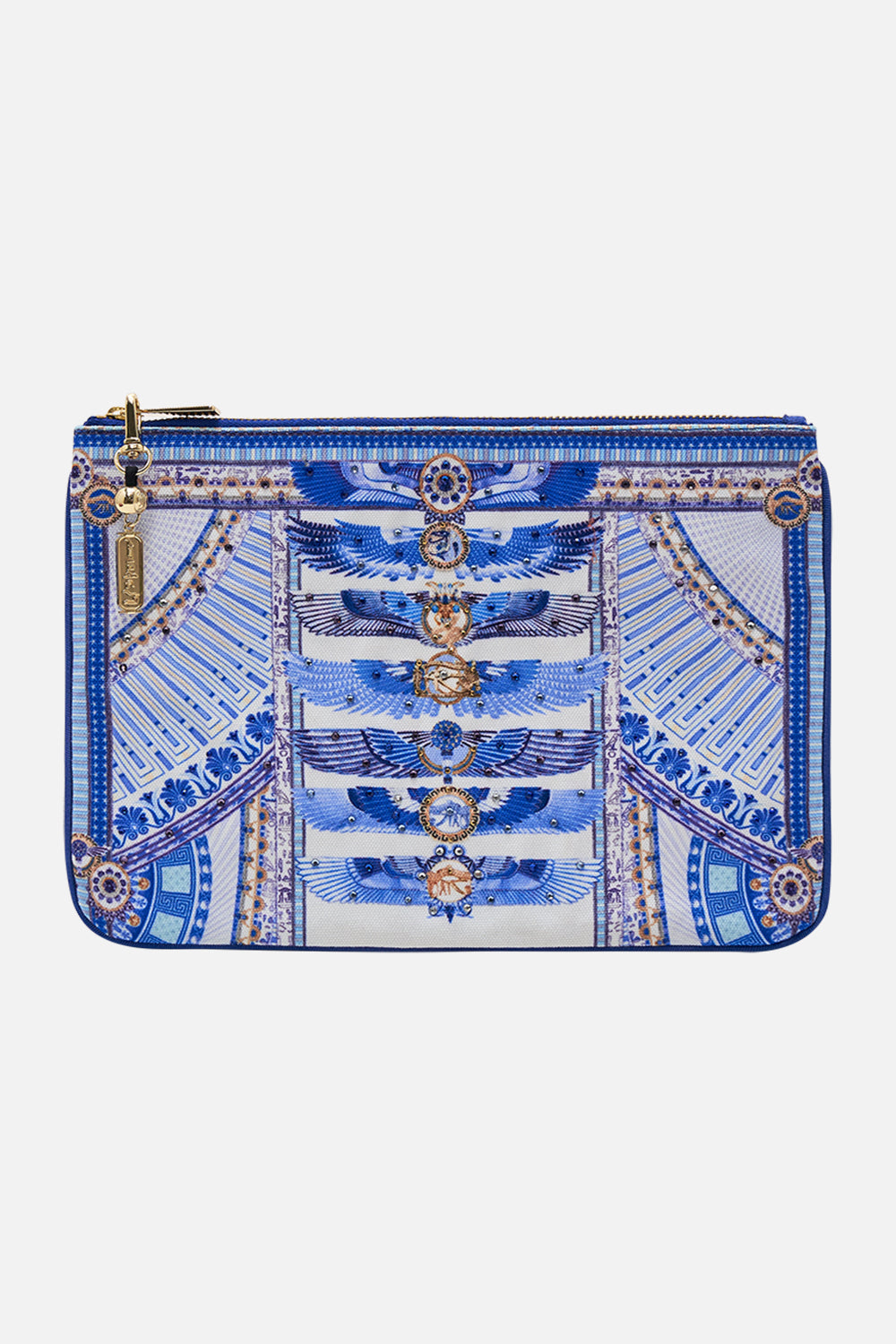 CAMILLA Small Canvas Clutch in Dancing with Daylight Print