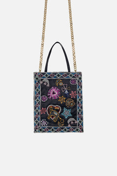 CAMILLA Embellished Mini Tote in Nubian Nights print