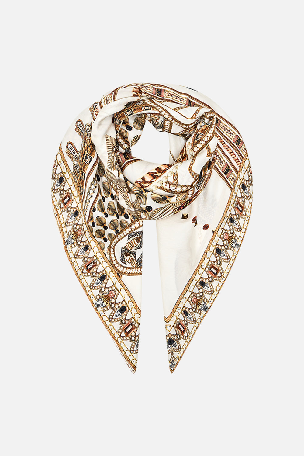 CAMILLA Large Square Scarf in Goddess Energy print