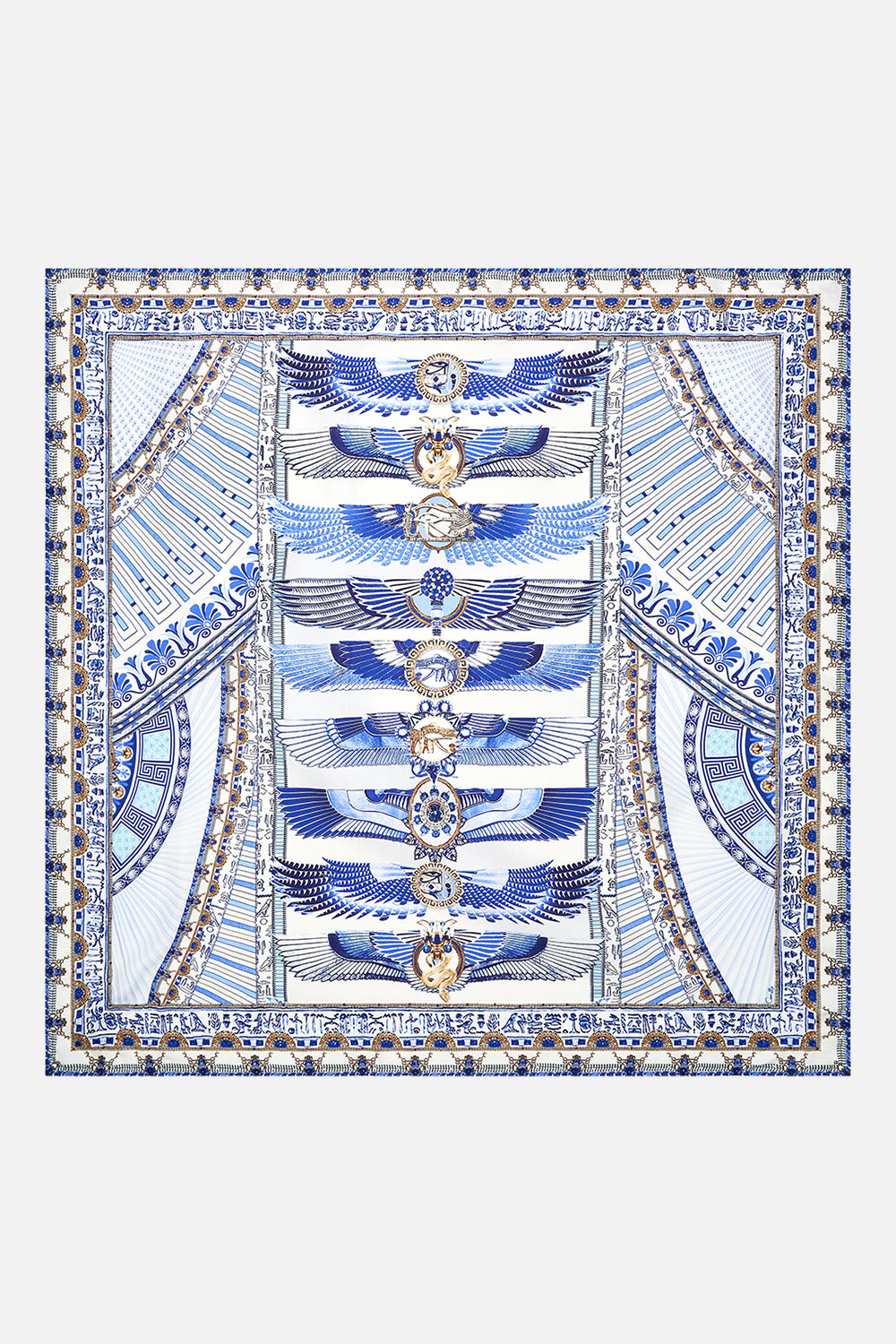 CAMILLA Large Square Scarf in Dancing with Daylight Print