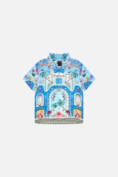 CAMILLA Boys Short Sleeve Shirt 4-10 in A Painted Village print