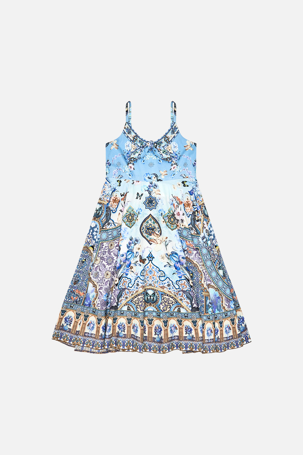 CAMILLA Kids Tie Front Maxi Dress 12-14 in Al Manial Palace Memoirs print