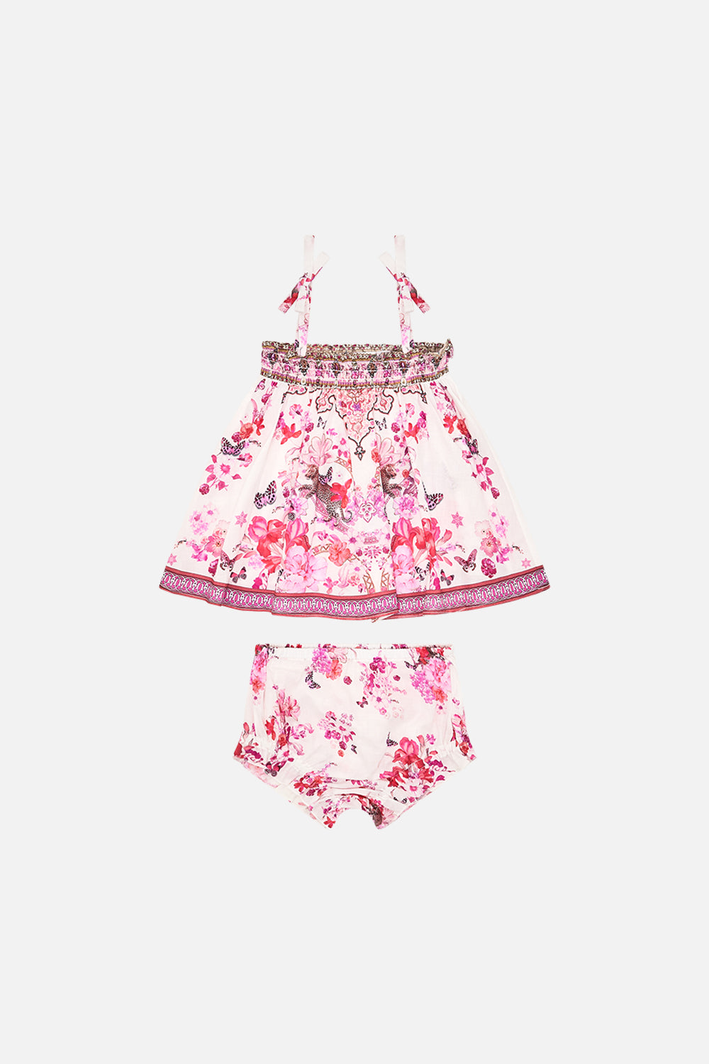 CAMILLA Babies Cami And Bloomer Set in Botanical Novella print