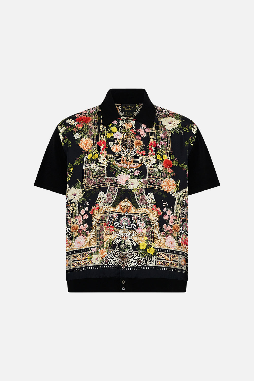 CAMILLA Knit Sleeve Shirt in Adorned in Alexandria print