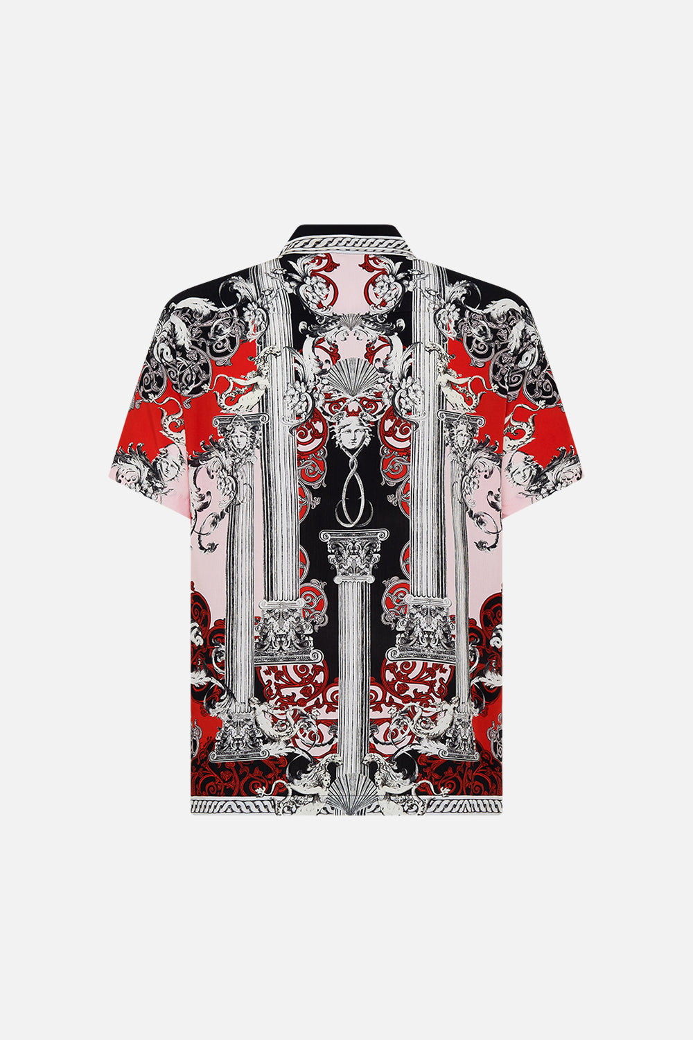 SHORT SLEEVE CAMP COLLARED SHIRT MARK OF MEDUSA