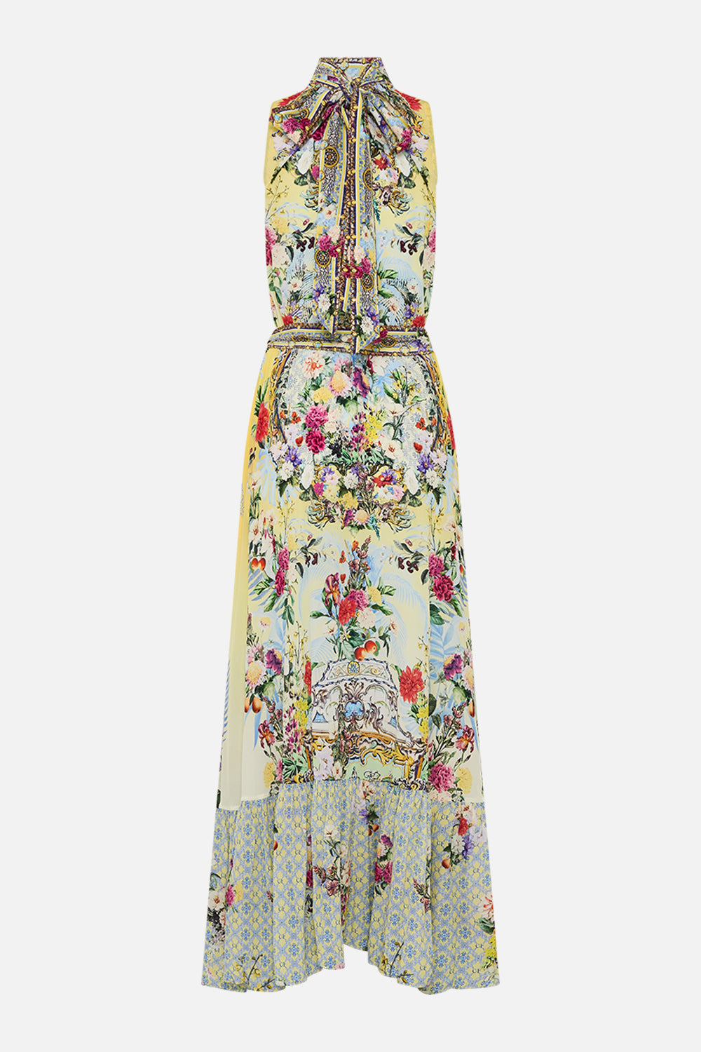 NECKTIE DRESS WITH ELASTICATED WAIST FLOR FANTÁSTICA