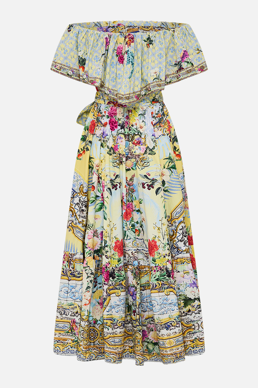 SHOULDER FRILL DRESS FLOR FANTÁSTICA