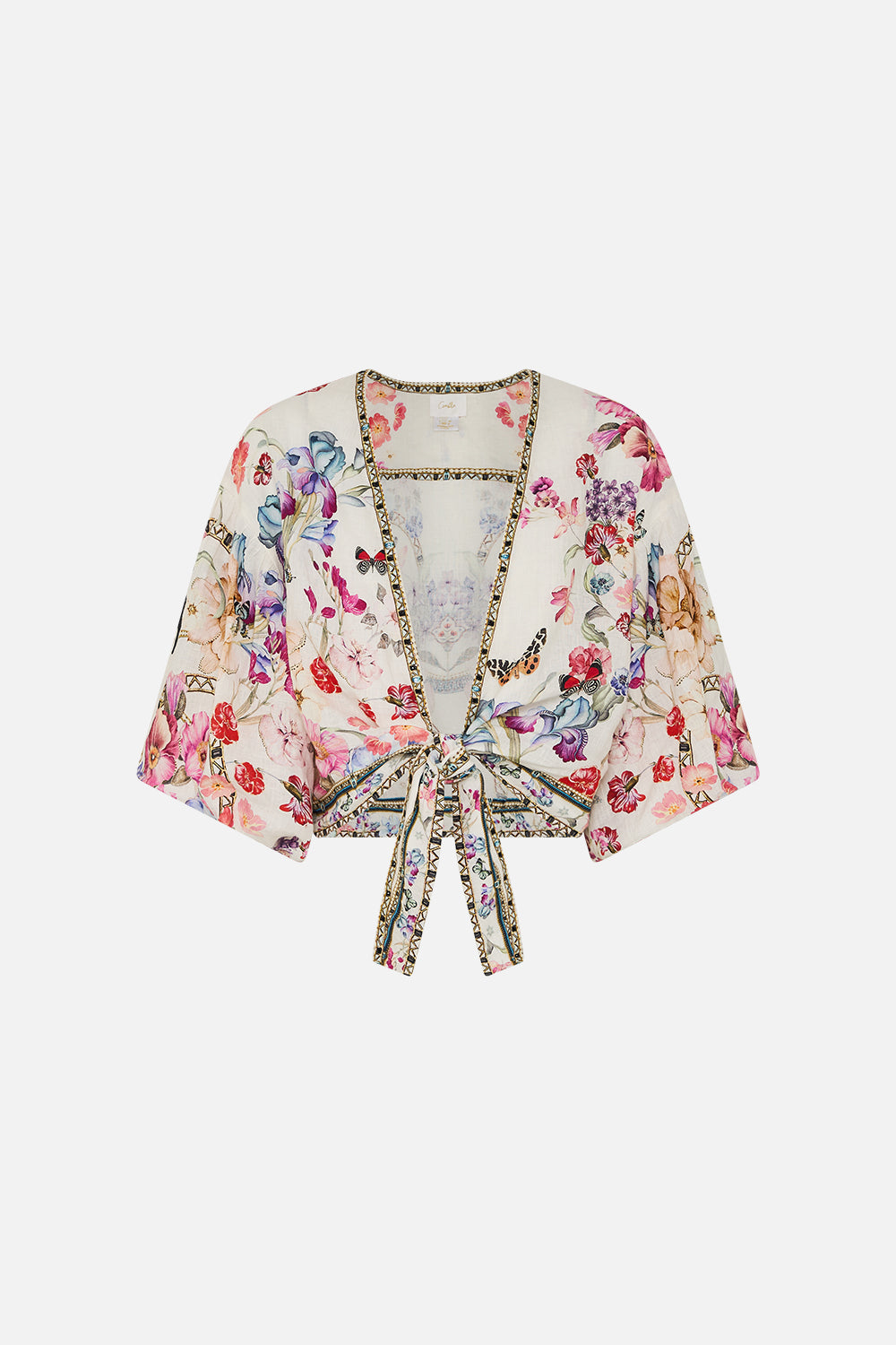TIE FRONT PUFF SLEEVE TOP MONSERRATE MAGIC