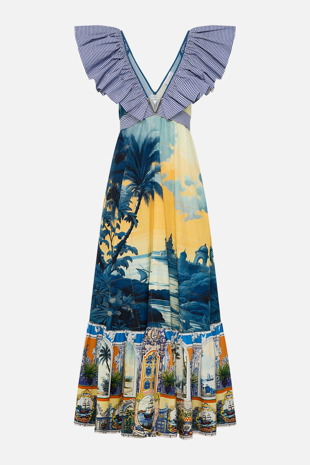 FRILL NECK DRESS WITH HARDWARE SONG OF SAINT ANTHONY