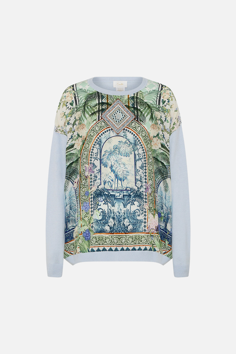 LONG SLEEVE JUMPER WITH PRINT FRONT JARDIM PARTY