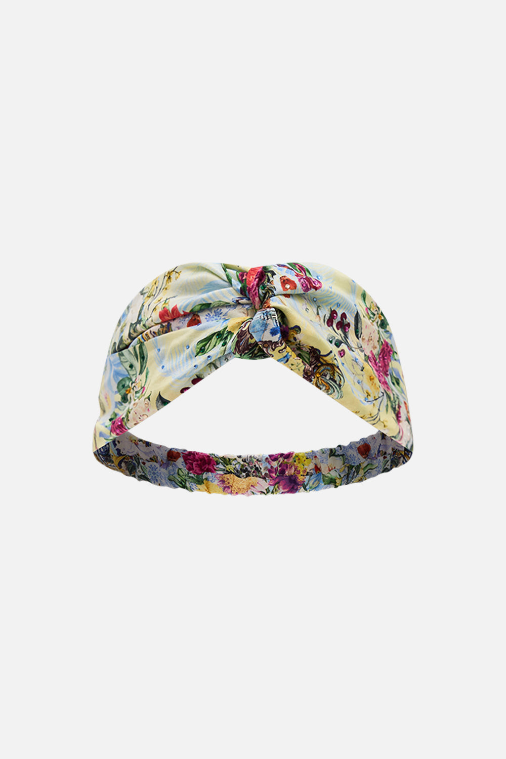 CAMILLA Woven Twist Headband in Flor Fantástica print