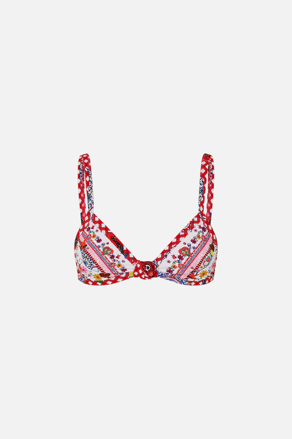 KNOT FRONT TRIANGLE BRA FAITH, LUCK & JUSTICE