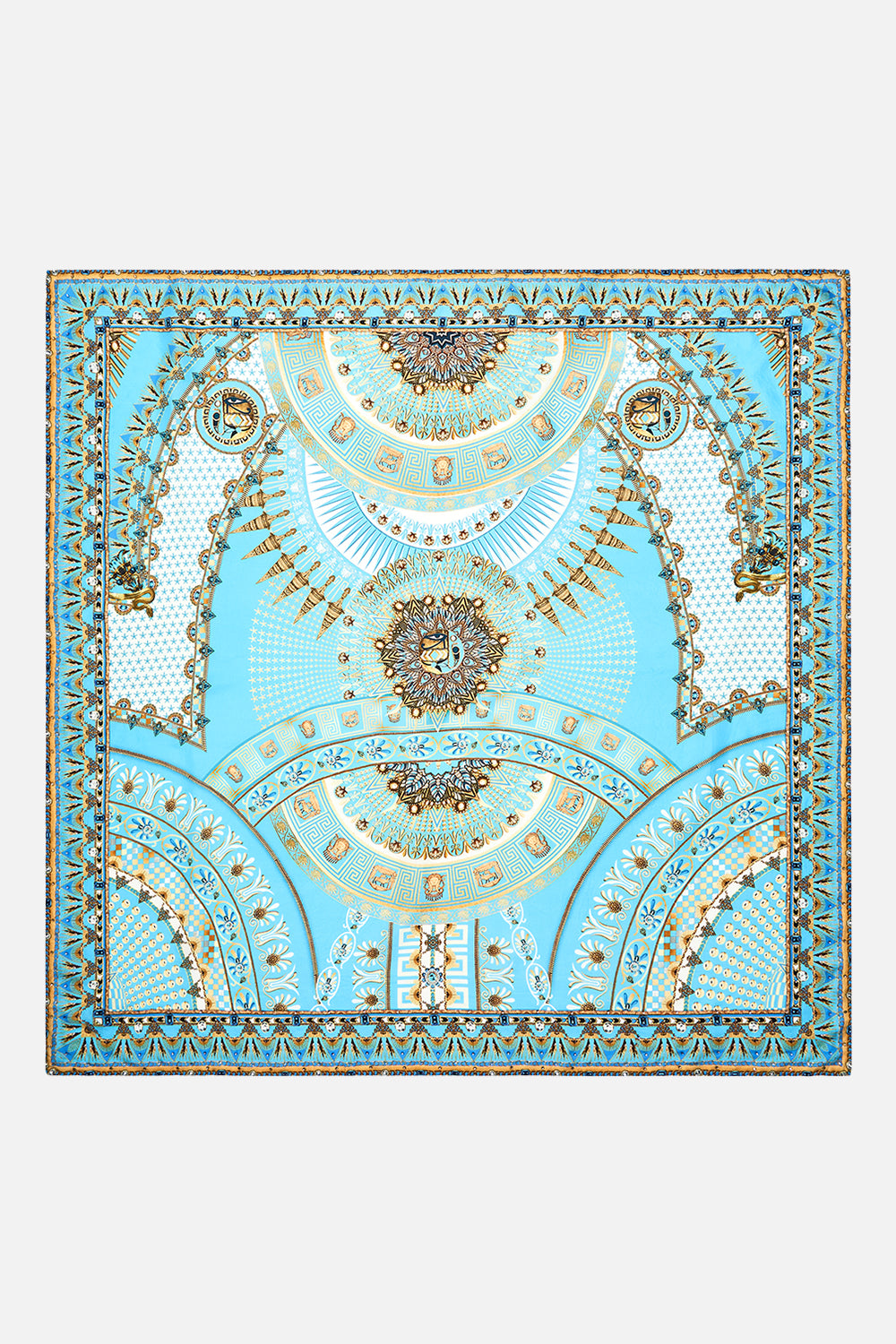 CAMILLA Large Square Scarf in Temple of Light Print