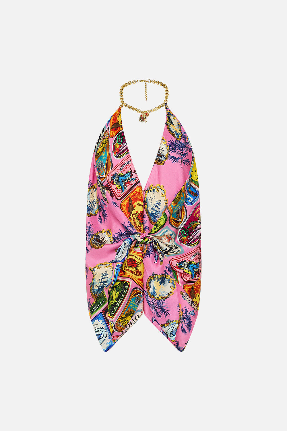 KNOTTED SCARF TOP SALTY SPLENDOUR