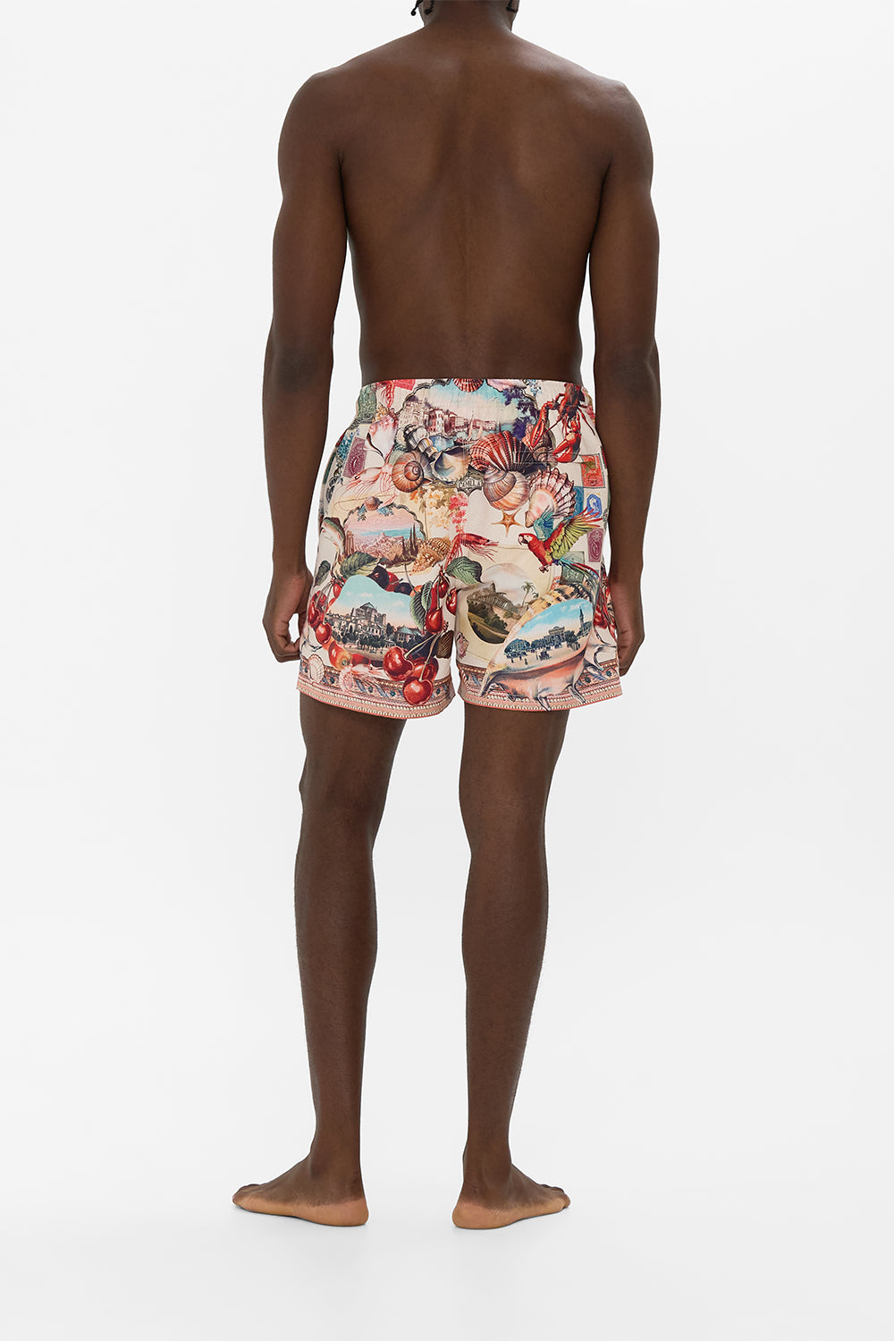 The CAMILLA MID LENGTH BOARDSHORT WITH ELASTIC WAIST NOTES FROM THE ROAD
