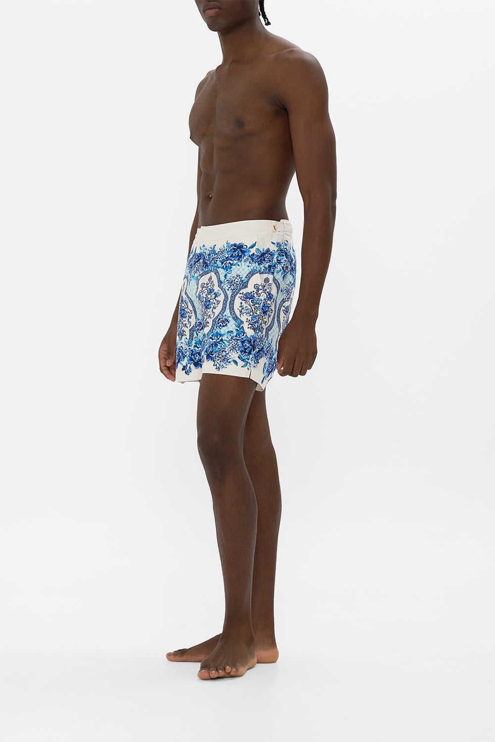 The CAMILLA MID LENGTH BOARDSHORT WITH FIXED WAIST A CERAMIC GARDEN
