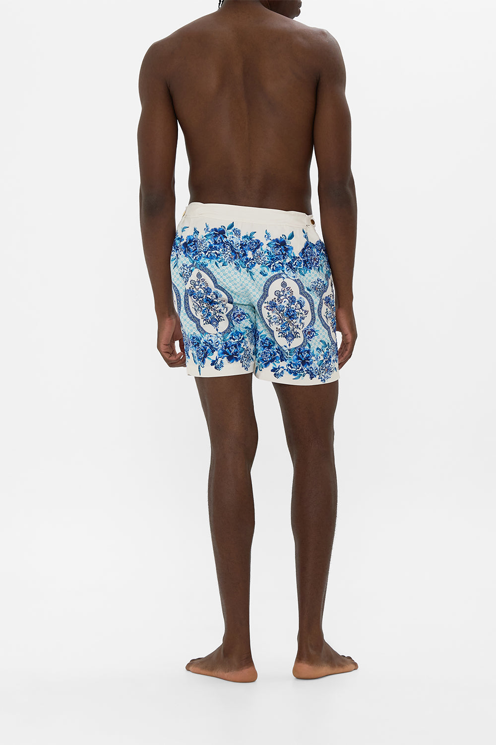 The CAMILLA MID LENGTH BOARDSHORT WITH FIXED WAIST A CERAMIC GARDEN
