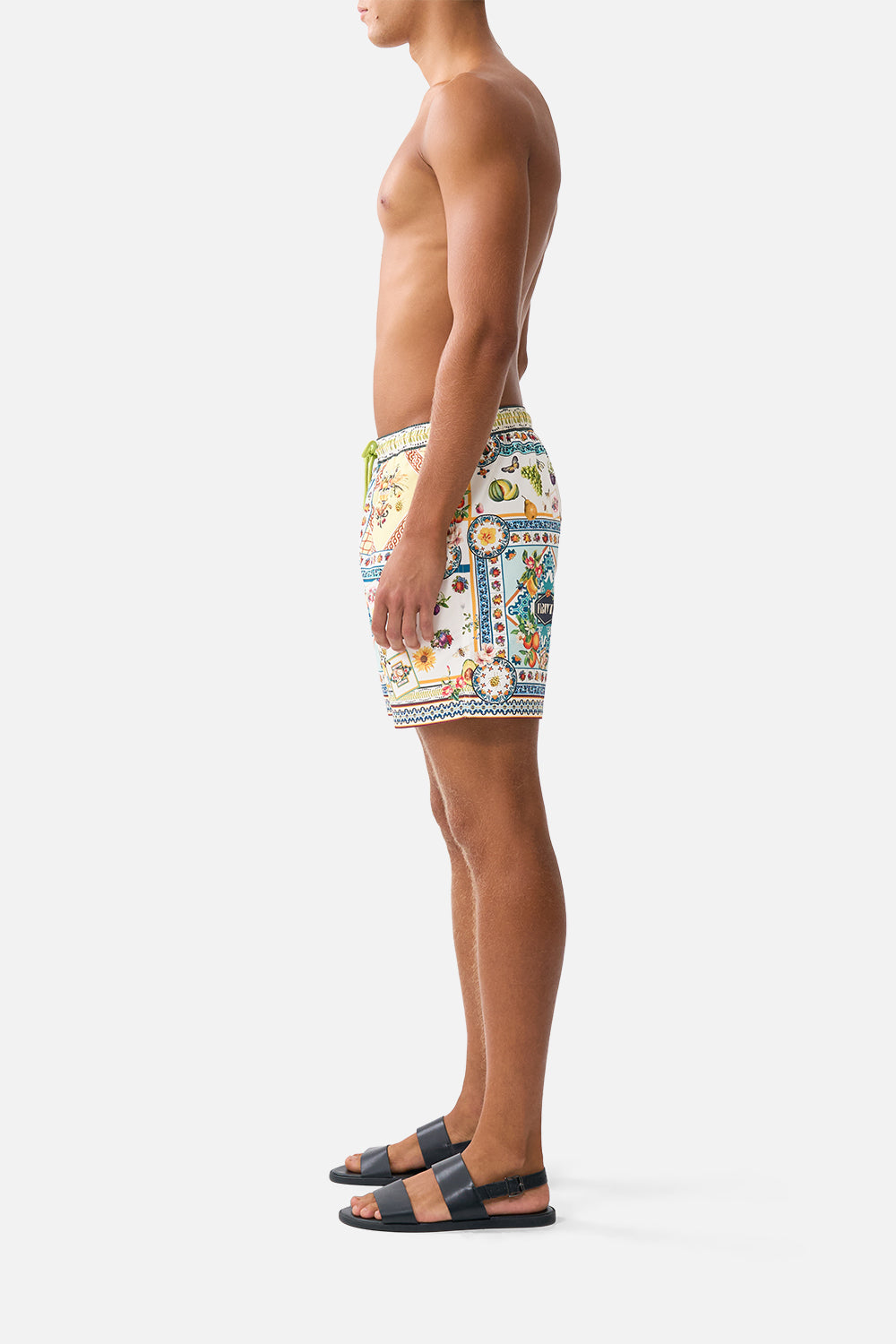 The CAMILLA MID LENGTH BOARDSHORT WITH ELASTIC WAIST VIVA VALENCIA