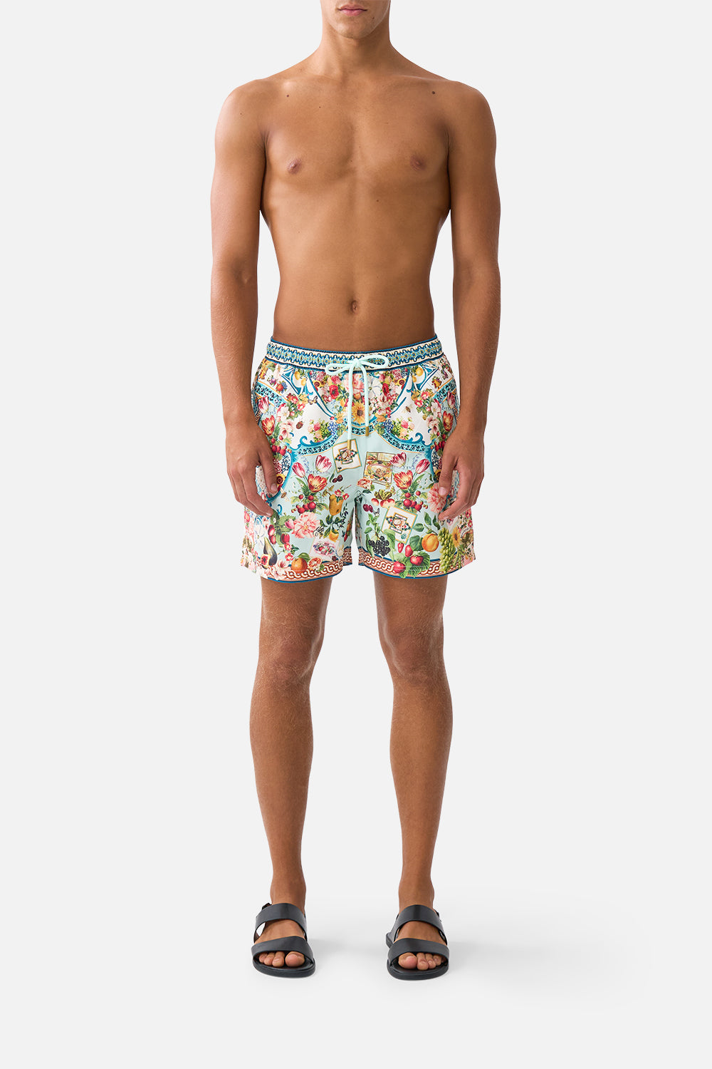 The CAMILLA MID LENGTH BOARDSHORT WITH ELASTIC WAIST MAGIC OF THE MERCADOMAGIC OF THE MERCADO