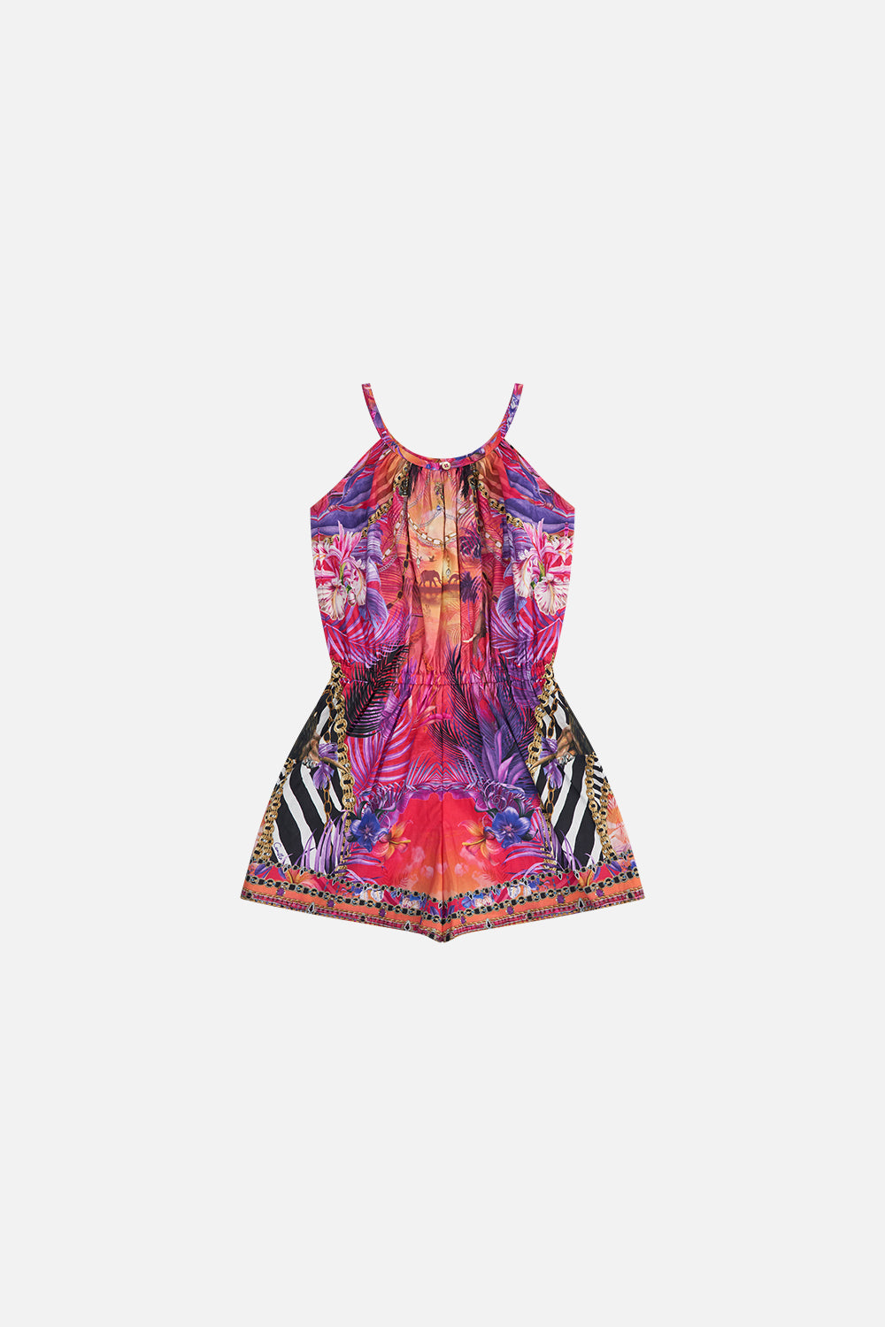 KIDS SHOESTRING STRAP PLAYSUIT  4-10 WILD LOVING