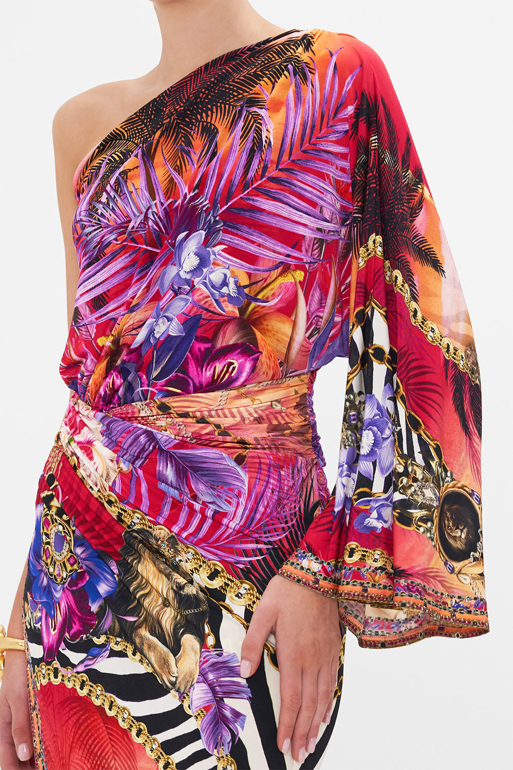 ONE SHOULDER JERSEY DRESS WILD LOVING