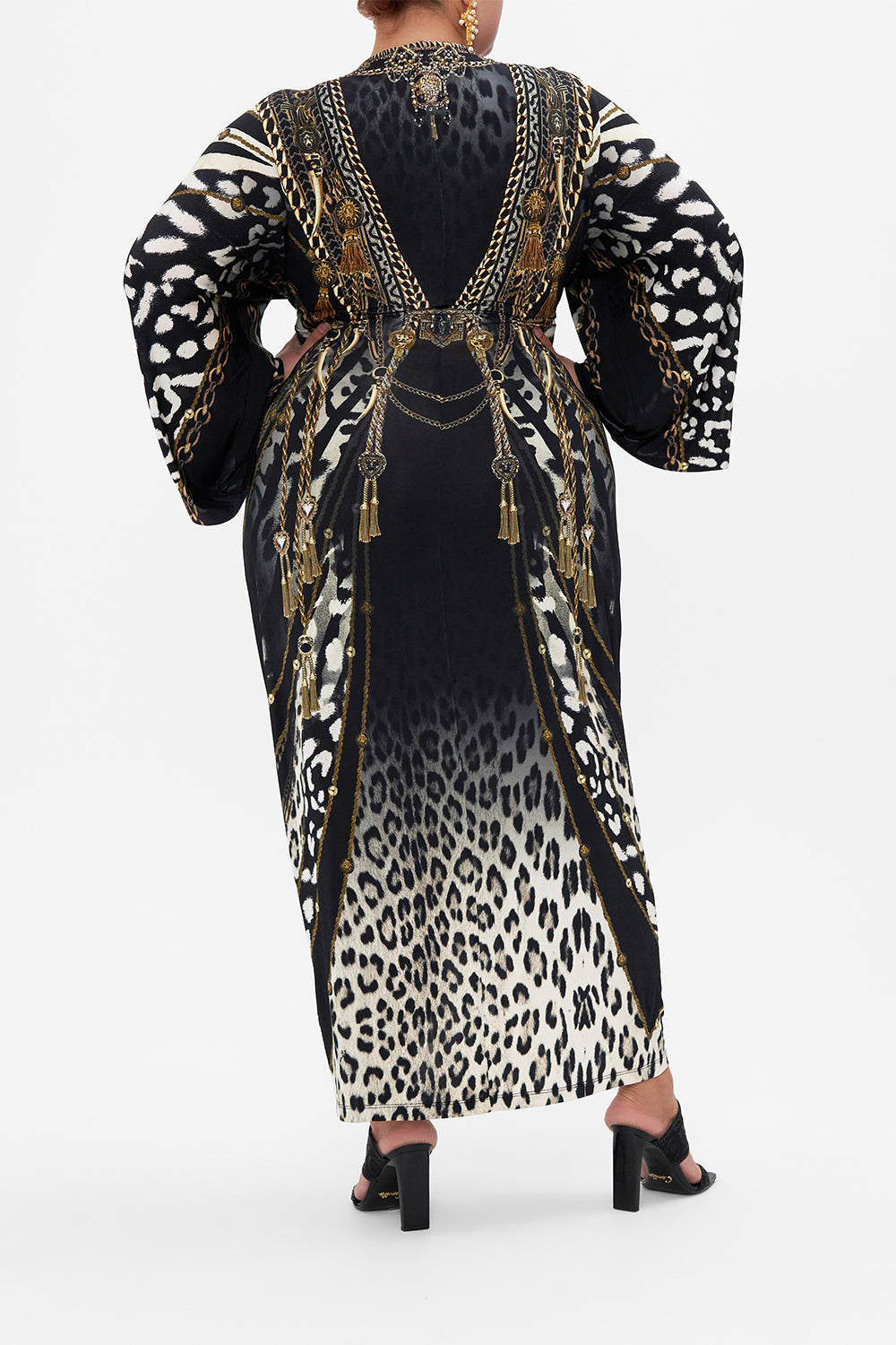 LONG SPLIT FRONT TWIST DRESS UNTAMED ROYALTY