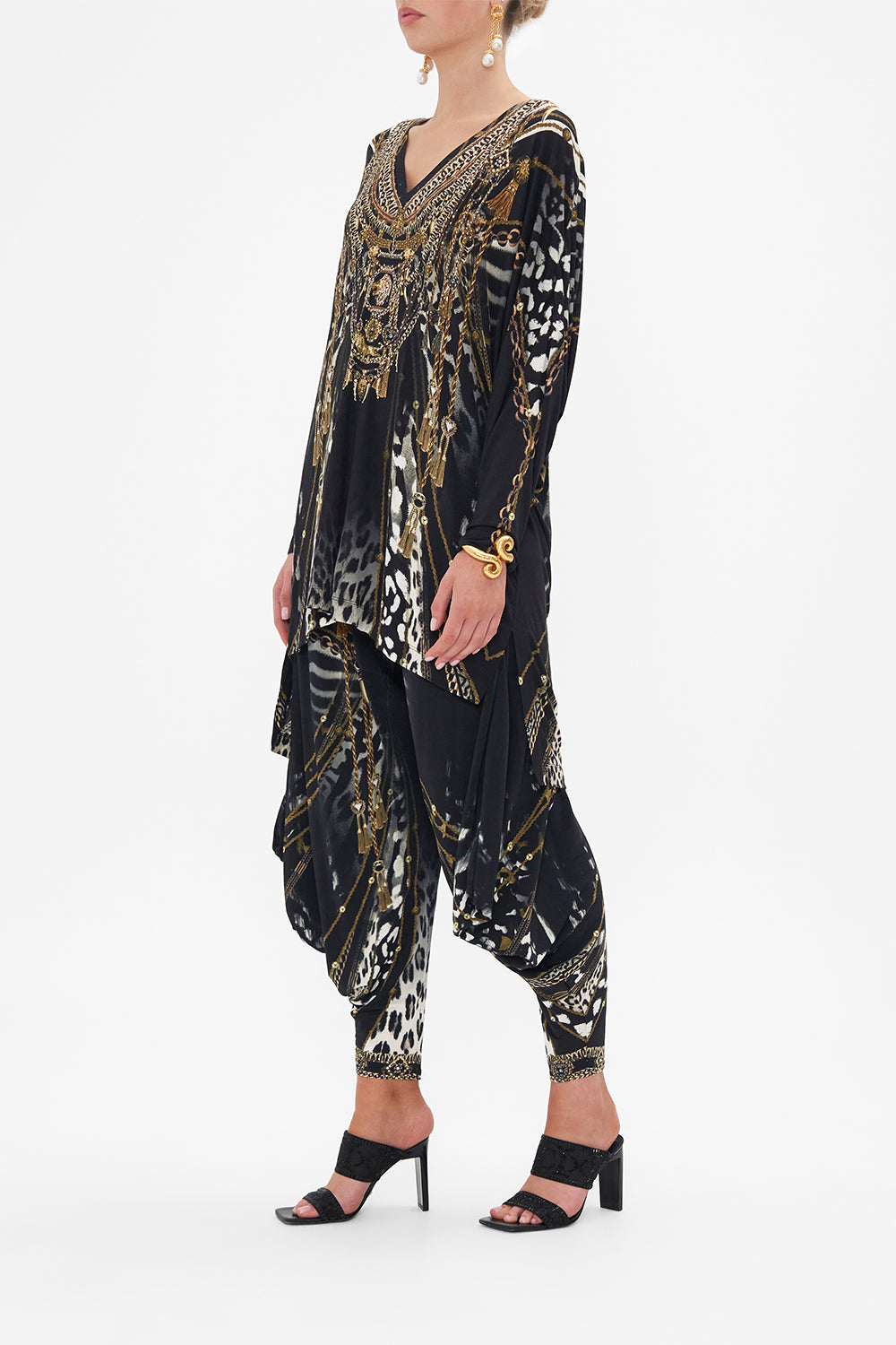 SIDE SPLIT TEE - ALL OVER PRINT UNTAMED ROYALTY