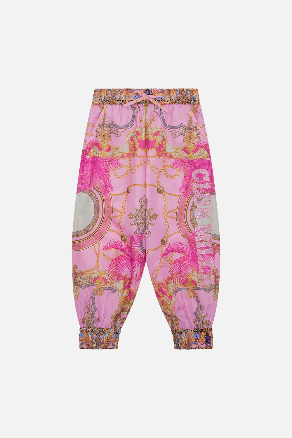 Product view of MILLA By Camilla kids track pant in Tiptoe The Tightrope print