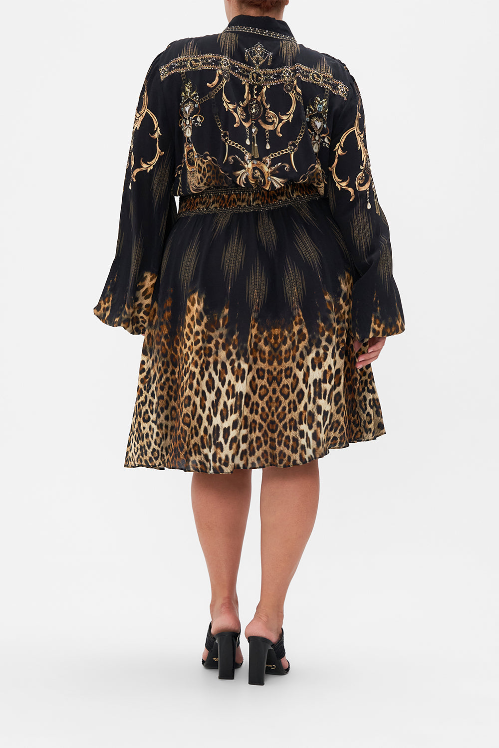 COLLARED SHAPED WAISTBAND DRESS JUNGLE DREAMING