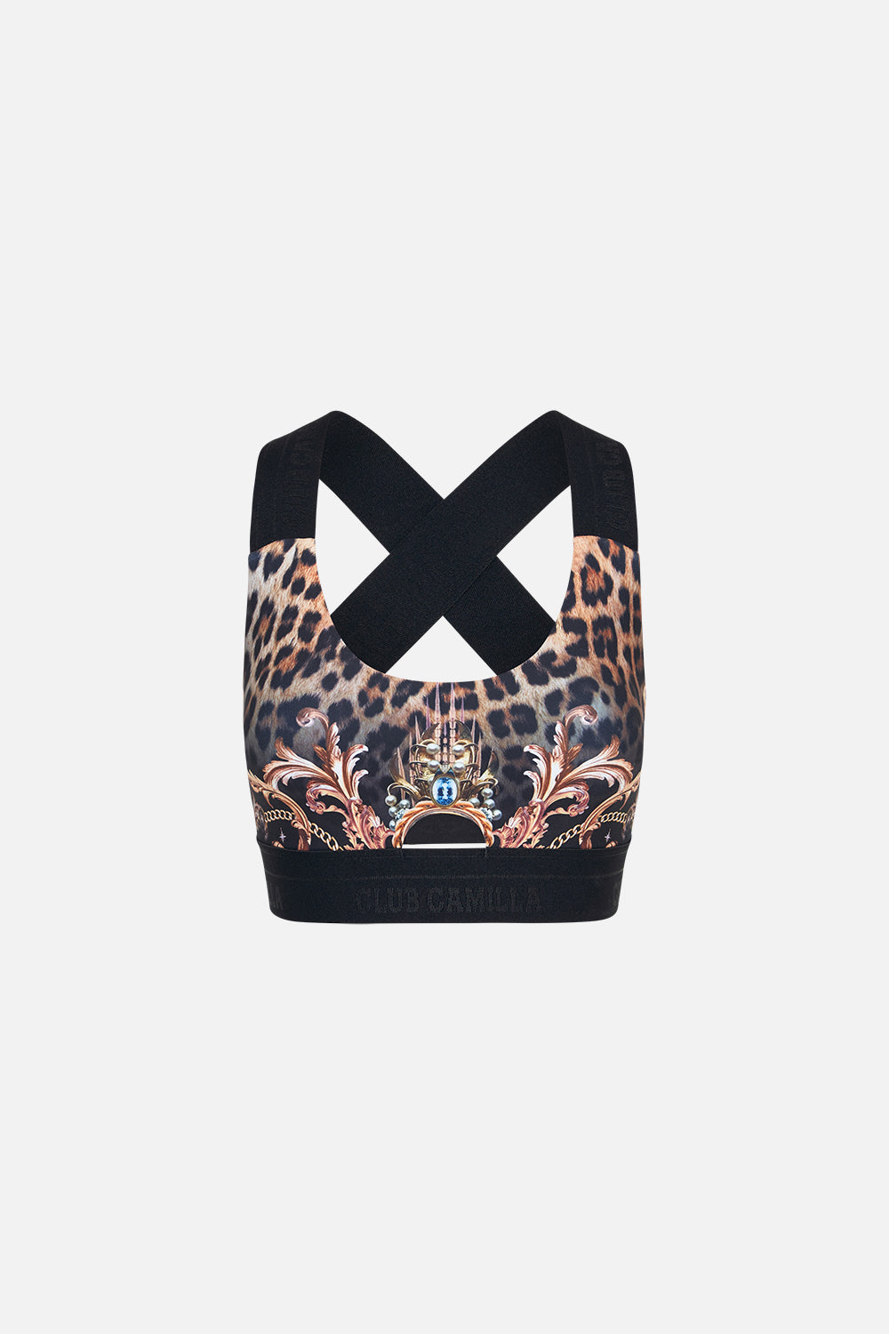 JACQUARD ELASTIC STRAP BRA WITH CF CUT OUT RUNNING IN THE WILD