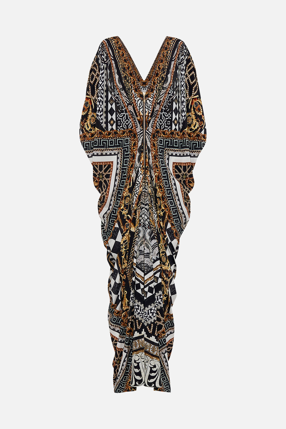 LONG DRAPE DRESS WITH ZIP FRONT LOOK UP TESORO