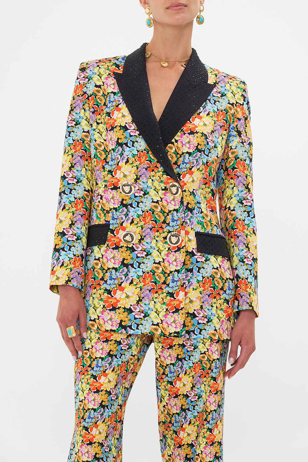 The CAMILLA TAILORED DOUBLE BREASTED JACKET SUNDOWNERS IN SICILY