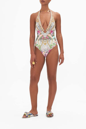 RING DETAIL PLUNGE V ONE PIECE DEAR AMORE MIO