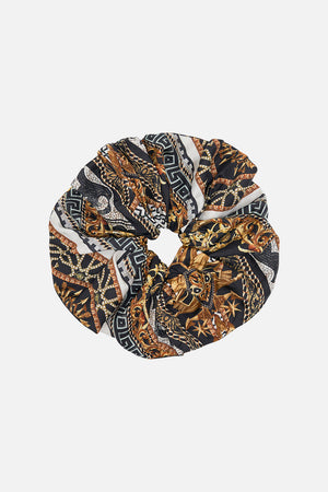 Product view of CAMILLA oversized silk scrunchie in Look Up Tesoro  print