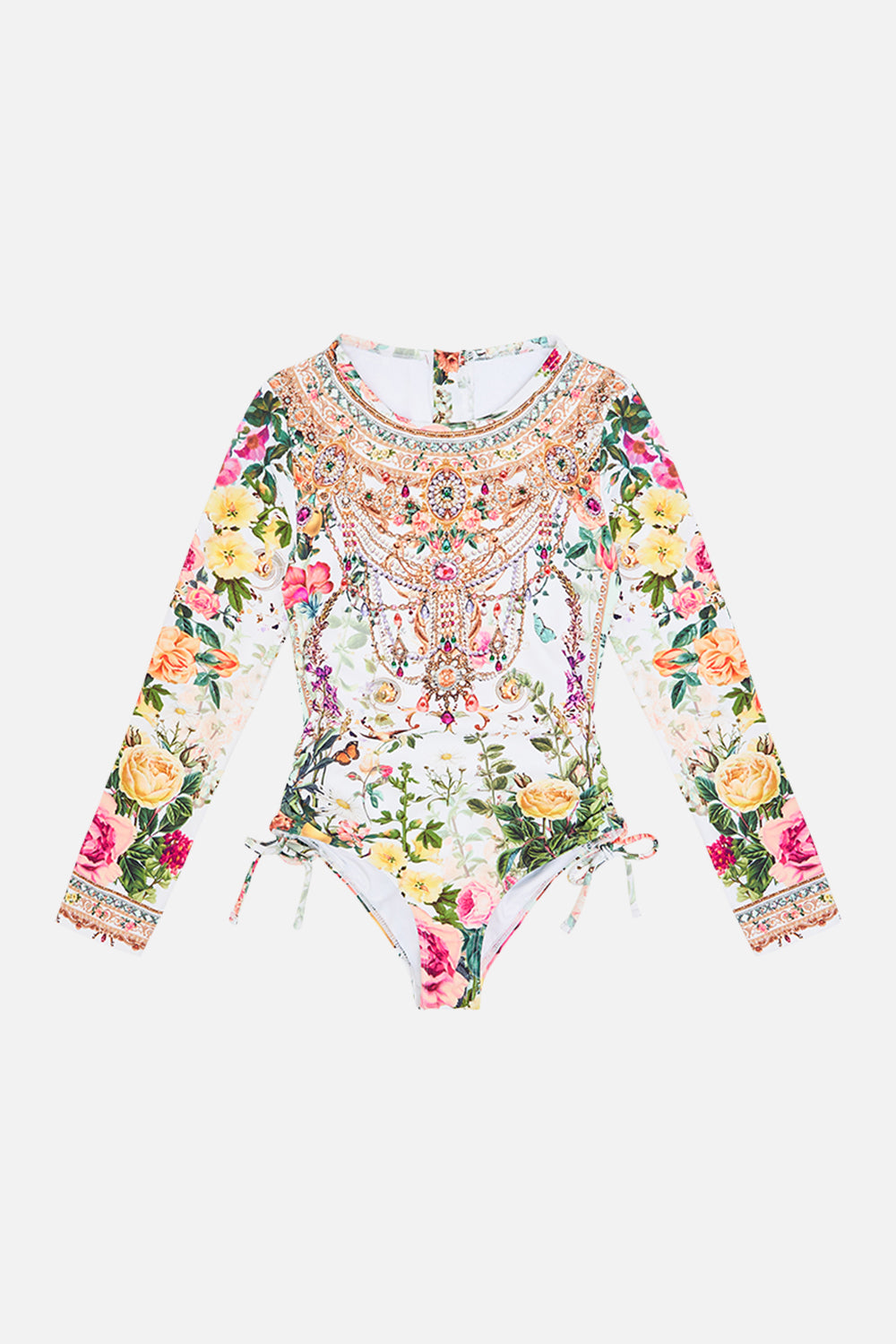 Product view of Milla By CAMILLA kids floral paddlesuit in Reniassance Romance print 