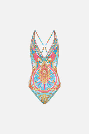 Product view of CAMILLA resortwear one piece swimsuit in Sail Away With Me print 