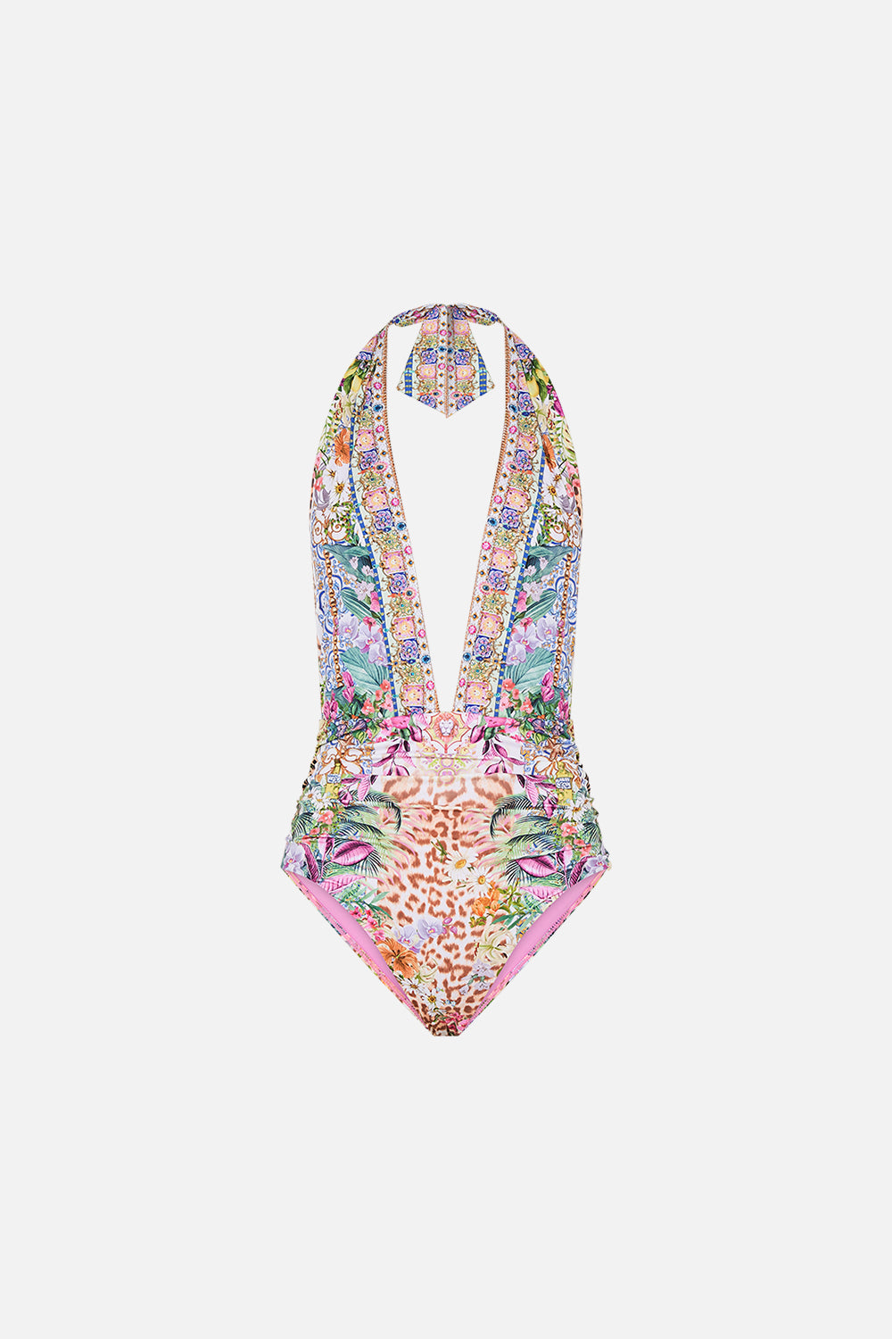 Product view of CAMILLA resortwear floral onepiece swimsuit in Flowers Of Neptune print 